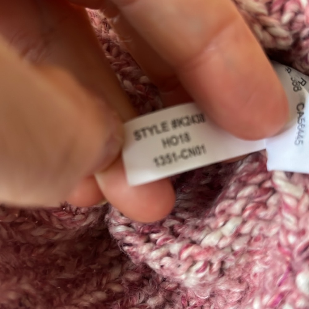 JCREW Women's Pink Marbled Sweater Holiday Collection XS Point Sur - Picture 7 of 8